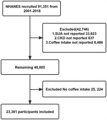 Inverted U-shaped relationship between coffee consumption and serum uric acid in American chronic kidney disease population